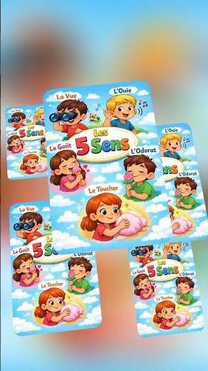 Les 5 sens en français 👀👂👅👃✋. Apprendre le vocabulaire FLE .