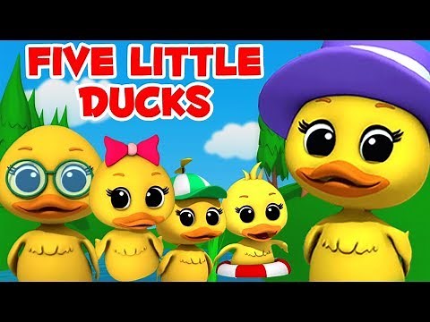 Lima bebek kecil | Lagu sajak anak-anak | Lagu anak-anak | Preschool Rhymes | Five Little Ducks