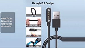 Charger Cable Compatible with PLAUD Note/Plaud Note Pro AI, 3.3FT 4 Pin Replacement Magnetic USB Charging Cable for PLAUD Note/pro Voice Recorder