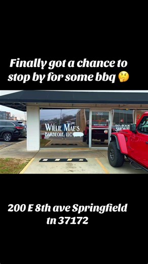 Highly recommended review so I had to stop 🛑 by and see what’s up with this bbq spot ‼️ not gone lie I was very surprised 👌 #bbq #ribs #springfieldtennessee #springfield #fyp