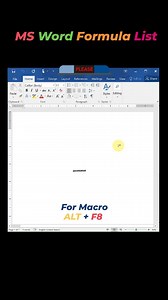 MS word complete formula list Follow @excelsatish for more . . . . #excelente #mswords #microsoftword #mswordhacks | Excel Satish