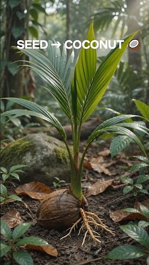 The Complete Life Cycle of a Coconut 🥥 | Seed to Tree #Shorts
