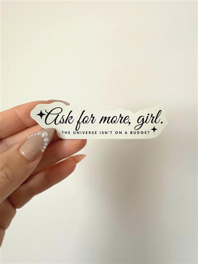 Ask for More Girl Sticker – Vision Board, Motivational Vinyl for Journals, Planners, Laptops & Water Bottles - Etsy