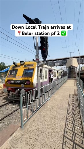 Down Local Trajn arrives at 📍Belur station pf 2 ✅