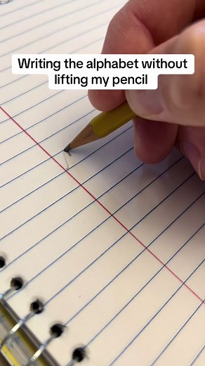 Alphabet Challenge: Cursive Handwriting without Lifting the Pencil