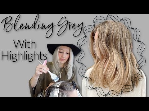 Low Maintenance GREY BLENDING HIGHLIGHT TUTORIAL // Wholy Hair