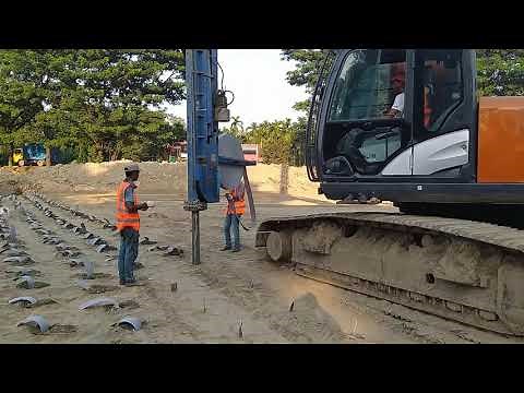 prefabricated vertical drains (pvd) (wick drains) construction. soft ground improvement