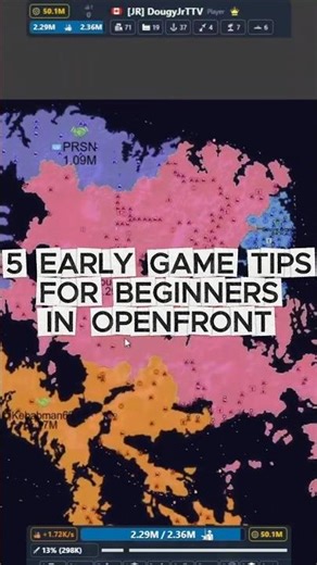 5 EARLY GAME TIPS FOR BEGINNERS IN OPENFRONT #tips #openfront #top5