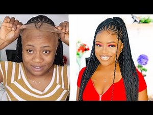 how to install a lace frontal braided wig