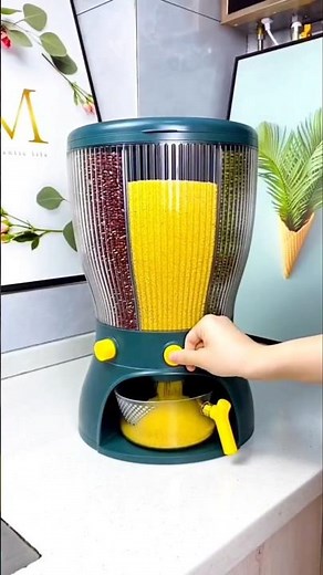 Rice and dal Dispensers, Rotating Grain Storage Box Kitchen Storage #kitchen ‪@KabitasKitchen‬