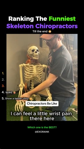 Ranking The Funniest Skeleton Chiropractors 😂 ☠ #funny #skeleton #chiropractor