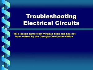 Troubleshooting Electrical Circuits - SlideServe