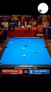 Shane Van Boening vs Jesus Atencio | 2025 International Open. Computer vision algorithms used for ball trajectory simulation and data-driven visualization. | PerformStars