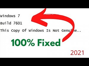 How to fix windows is not genuine ll Remove Build 7601 With Proof