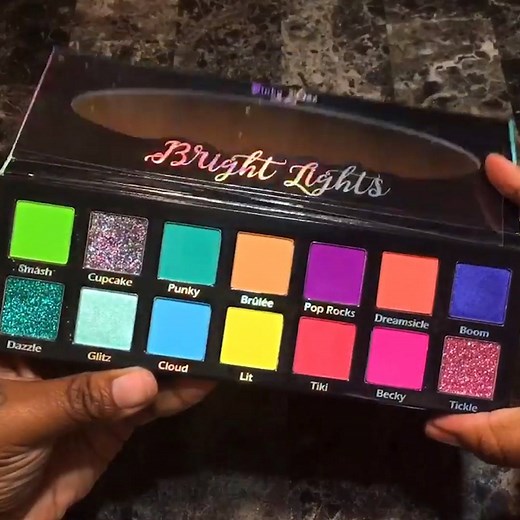Basically the colors my extra ass wears when I say I'm going to do a "toned down, natural look." Get it here: https://www.pinkyrosecosmetics.com/collections/pinky-rose-luxury-eye-shadows/products/bright-lights-14-color-palette See more here: https://www.instagram.com/pinkyrosecosmetics/ | As/Is
