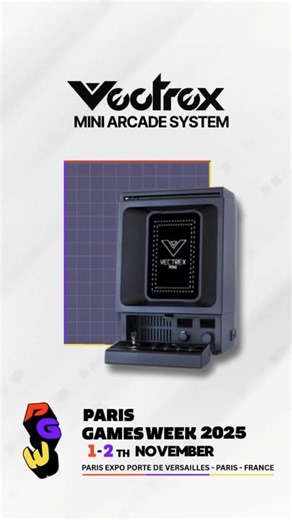 Meet us at Paris Games Week 2025 and discover the Vectrex Mini prototype before our Kickstarter launch. We’ll be there at the opening night on Oct 29 and throughout the Nov 1–2 weekend. Venez nombreux ! 😉🕹️ #PGW2025 🔗 Paris Games Week: parisgamesweek.com/fr 🔗 Vectrex Mini Kickstarter pre-launch page: www.kickstarter.com/projects/1852390947/vectrex-mini | Vectrex