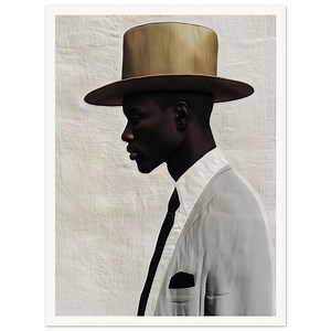 Wall Art • Poster • Black Quilt Art • African Man • Elegance in Stillness - Etsy