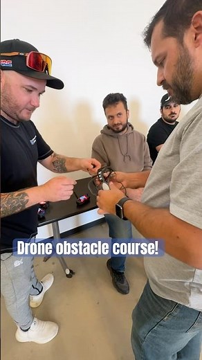 Navigating a drone obstacle course using codrone EDU drones with Merit Contractors Assn.