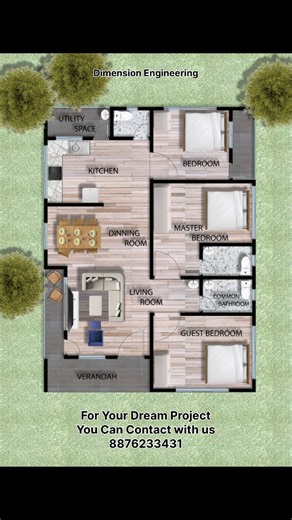 7.2K views · 41 reactions | 30x40 House Plan || Modern House Plan #reelsfbシ #reelsvideo #housedesign #buildingplan #buildingplanning | Dimension Engineering Services - DES | Facebook
