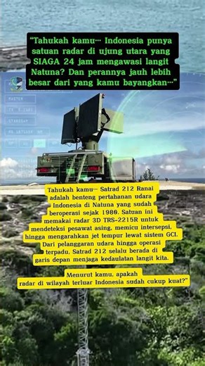 Satrad 212 Ranai—Benteng Udara Natuna yang Siaga 24 Jam! 🇮🇩⚡ #beritamiliter