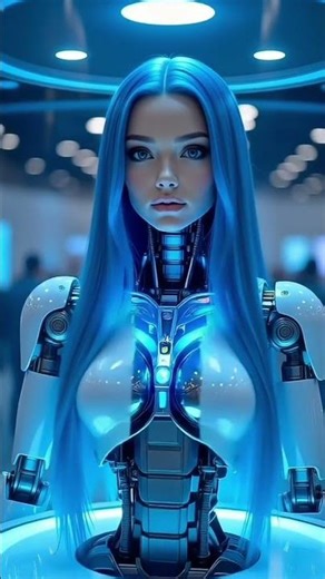 Humanoid robot in a glass box: live demo at the expo