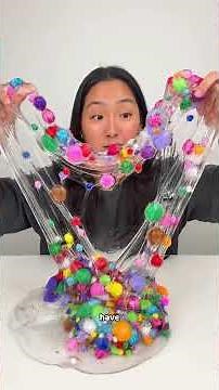 Adding TOO Many Pom Poms In Slime!