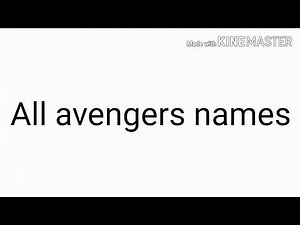 All avengers names list. Sld