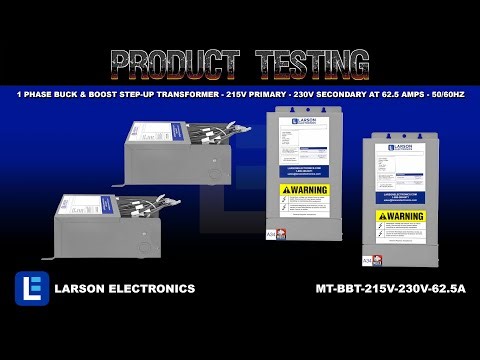 1 Phase Buck & Boost Step-Up Transformer - 215V Primary - 230V Secondary at 62.5 Amps - 50/60Hz