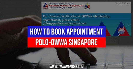 How to Book OWWA Appointment in Singapore