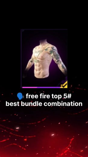 free fire top 5 bundle combination rich body