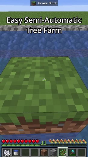Semi-Automatic Tree Farm #Minecraft