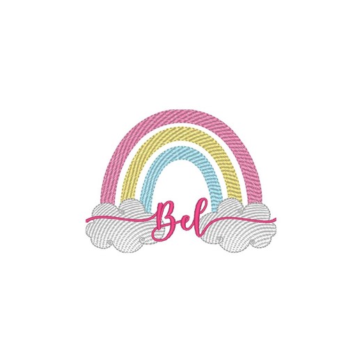 Embroidery Design Rainbow Custom With a Name - 4x4 - Etsy