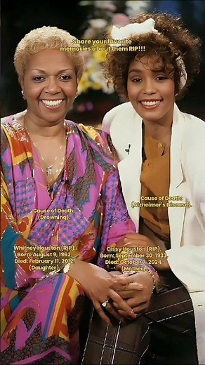 Whitney & Cissy Houston (1963–2012, 1933–2024): Two Generations of Iconic Music Legends #rip