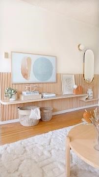 DIY Fluted Wall - Apartment Friendly!