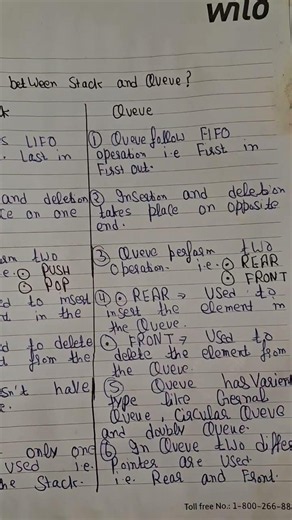 Stack and Queue #computer #coding #computerscience #datascience #exam #handwritten #education
