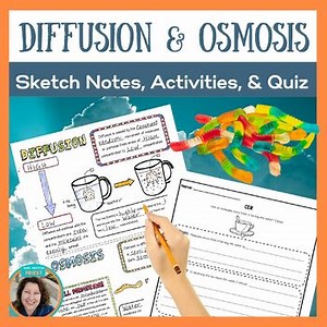 Diffusion and Osmosis Science Interactive Notebook Sketch Notes & Lab Activities