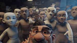 Lo spot di Natale, la fabbrica di manichini: un cartoon commovente