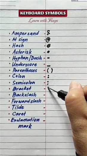 Keyboard Symbols #learnwithhaya #education #symbols #shorts