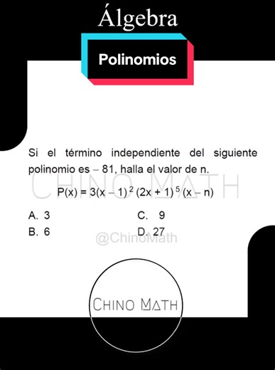 Ejercicio de polinomios recontra sencillo. Envíaselo a tu amigo el ciclero para que aprenda de una vez. #pucp #ceprepuc #cepreuni #cepreunmsm #cepreunsa
