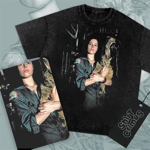 Alien Ripley Vintage Tee – Acid Wash Oversized Shirt – Sci-fi Horror Movie Graphic T-shirt – Stonewash Streetwear - Space Horror Fan Gift - Etsy