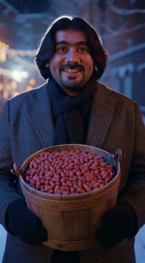 “He Tried to Eat a Peanut… But It Started CRYING! 😭🥜 Magical Winter Story”