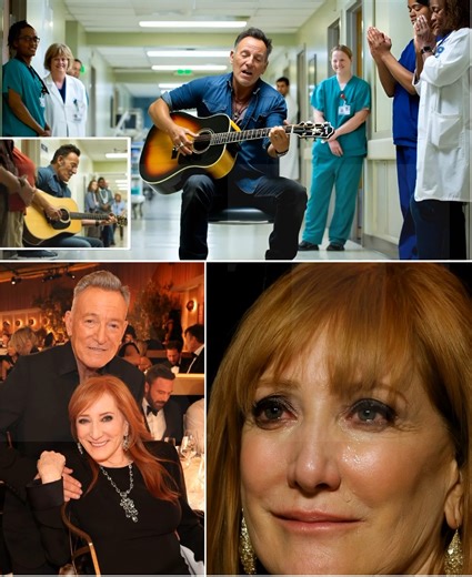 “He Could Barely Finish The Song…” — Bruce Springsteen’s Voice Cracked As He Serenaded His Ailing Wife In A Hospital Room Full Of Tears. It Wasn’t A Concert. It Wasn’t A Rehearsal. It Was Love — Laid Bare, In A Quiet Corner Of A New Jersey Hospital Where Time Felt Frozen. Bruce Springsteen, Guitar In Hand, Sat Beside Patti Scialfa’s Bed And Whispered The First Lines Of “If I Should Fall Behind.” “We Said We’d Walk Together… But If I Should Fall Behind, Wait For Me…” Each Word Shook The Room. His