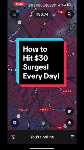 I found a uber hack to hit the highest surge zones every day! I use these #ubertips to maximize the majority of my #uber trips. #uberhack #uberdriver #rideshare