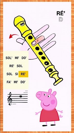 PEPPA PIG - FLAUTA DULCE 🎶 TUTORIAL CON ANIMACIÓN