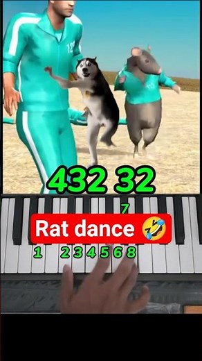 Rat dance Easy piano tutorial #shorts #pianotutorial