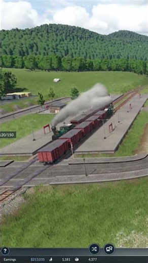The best train timing ever??? #transportfever2 #train #shorts