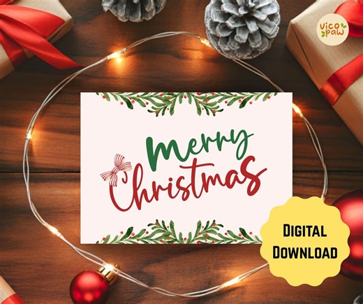 Printable Christmas Cards: DIY Digital Download - Etsy