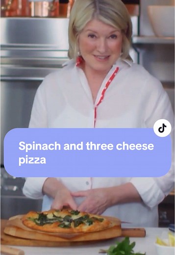 Spinach and Three Cheese Pizza Recipe