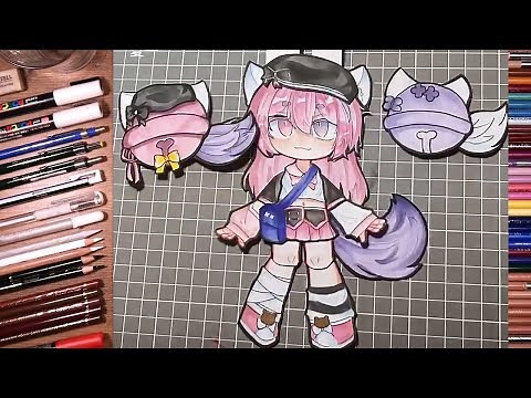 HOW TO MAKE PAPER DOLL GACHA LIFE | DIY | Draw so easy Anime