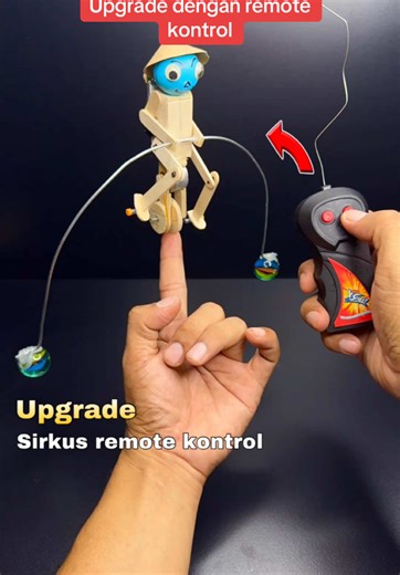 diy mainan kreatif upgrade mainan sirkus dengan remote kontrol #diy #creative #tutorial dan